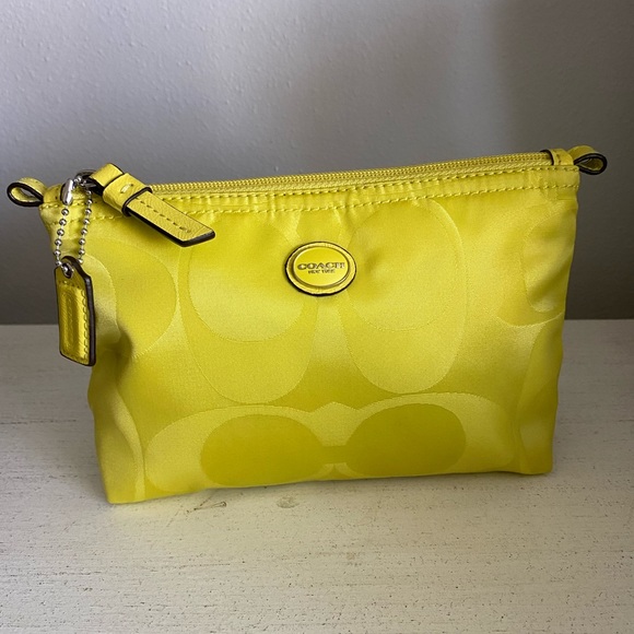 Coach Handbags - Coach Pouch: chartreuse color!